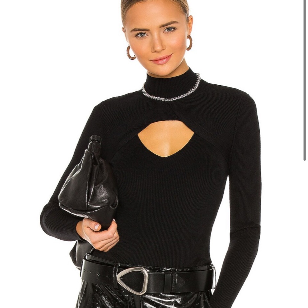 Black keyhole turtleneck size Small. Worn once and washed - like new!